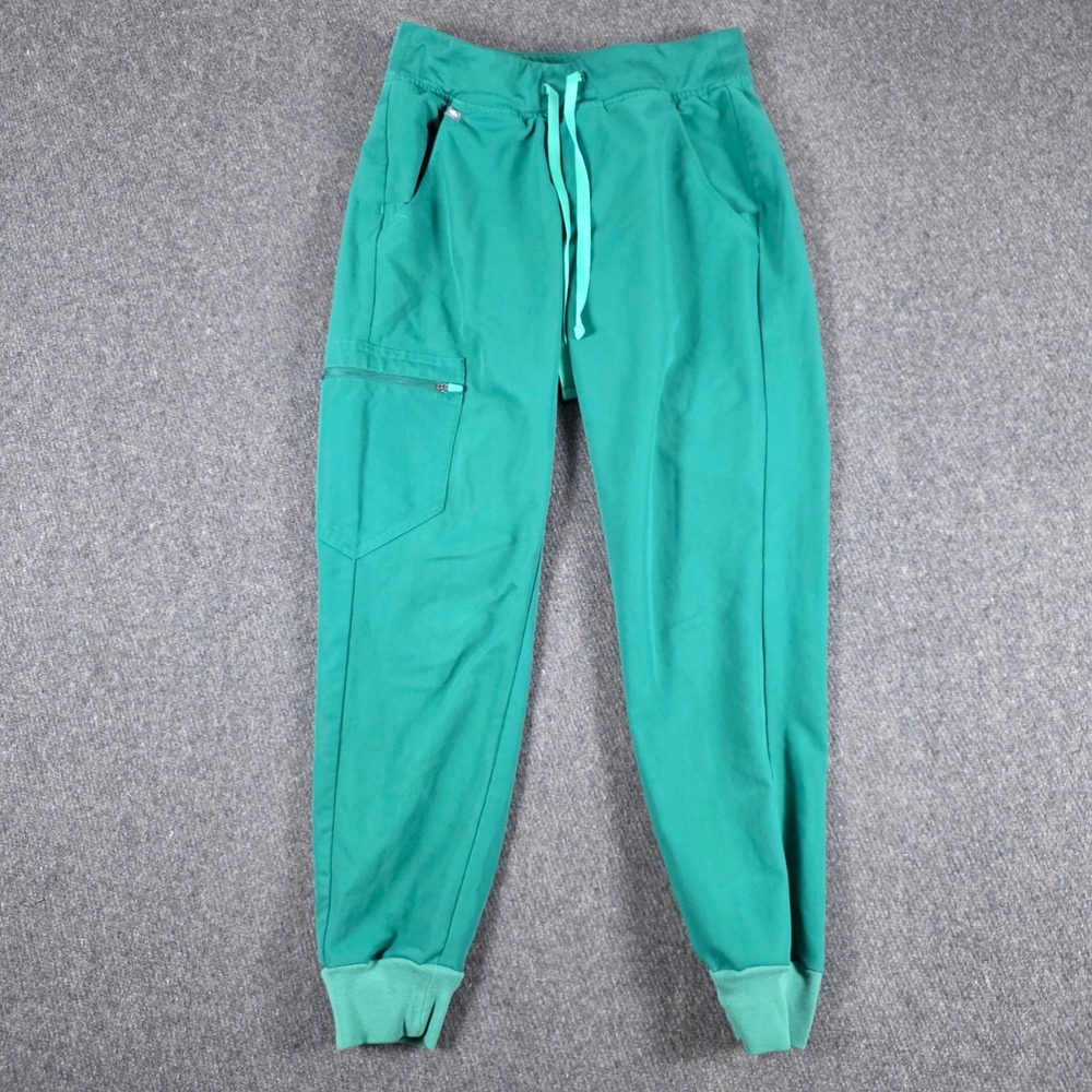 FIGS Technical Collection Green Scrub Joggers W23SW2016P‎ Womens XS Petite